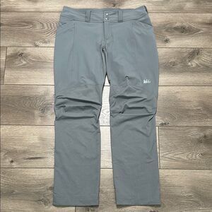 REI Skreeline Gray Nylon Stretch Vented Mid Rise Hiking‎ Pants Size 8P